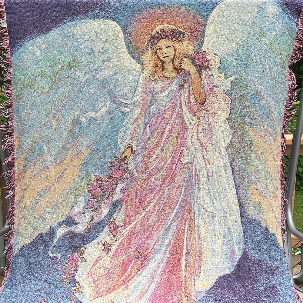 Mary Baxter St. Clair Messenger of Love Angel Throw Blanket